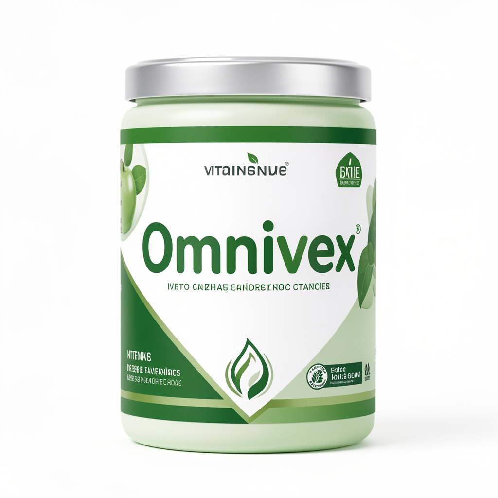 Omnivex natural daily complex bottle on a clean white surface